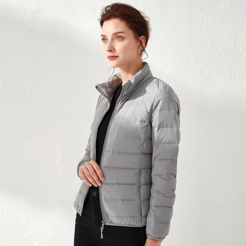 Veste en tissu mat pour femme, manteau chaud, Parka, résistant, imperméable, sans couture, Ultra léger, 90% duvet de canard, hiver