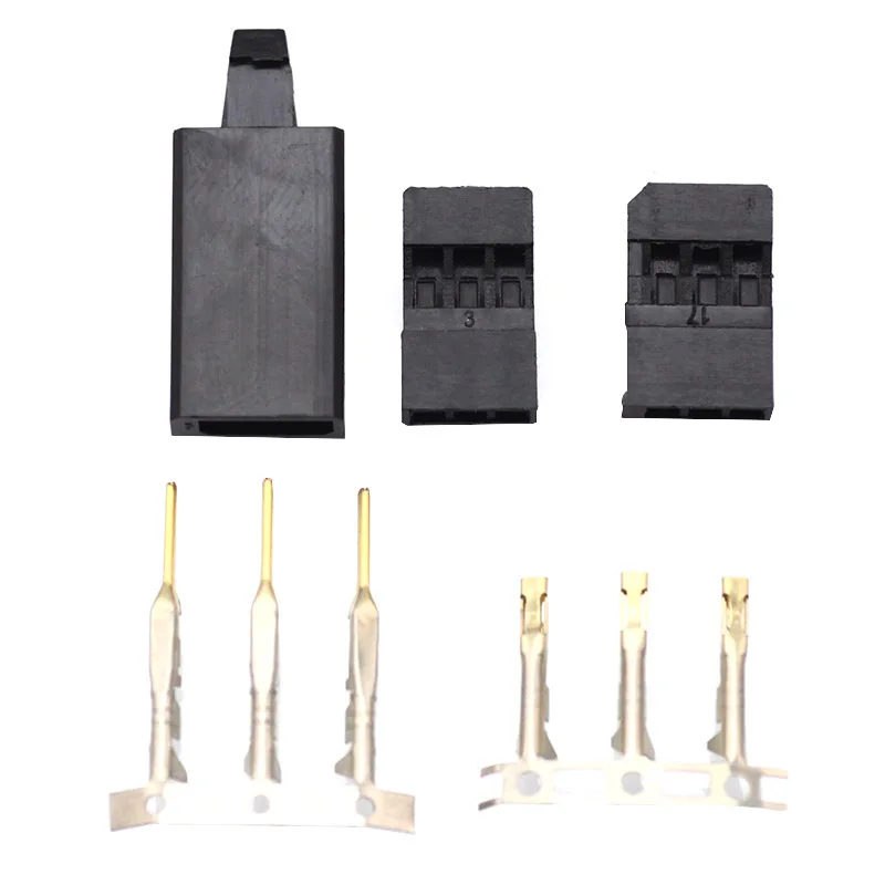 10 sets Jr Futaba Servo Receiver Connector Plug with Lock and Male Female Gold Plated terminals Crimp Pin Kit for RC battery