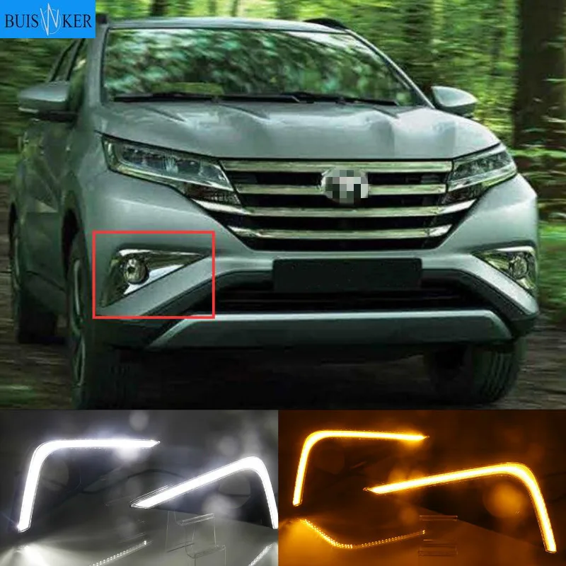 

1 Pair For Toyota Rush 2018 2019 LED Daytime Running Light Car Accessories Waterproof 12V DRL Fog Lamp Decoration