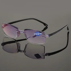 2021 Hot Anti-blue Progressive Far And Near Dual-us Glasses For Men Women Reading Glasses Sapphire High Hardness Glasses Очки