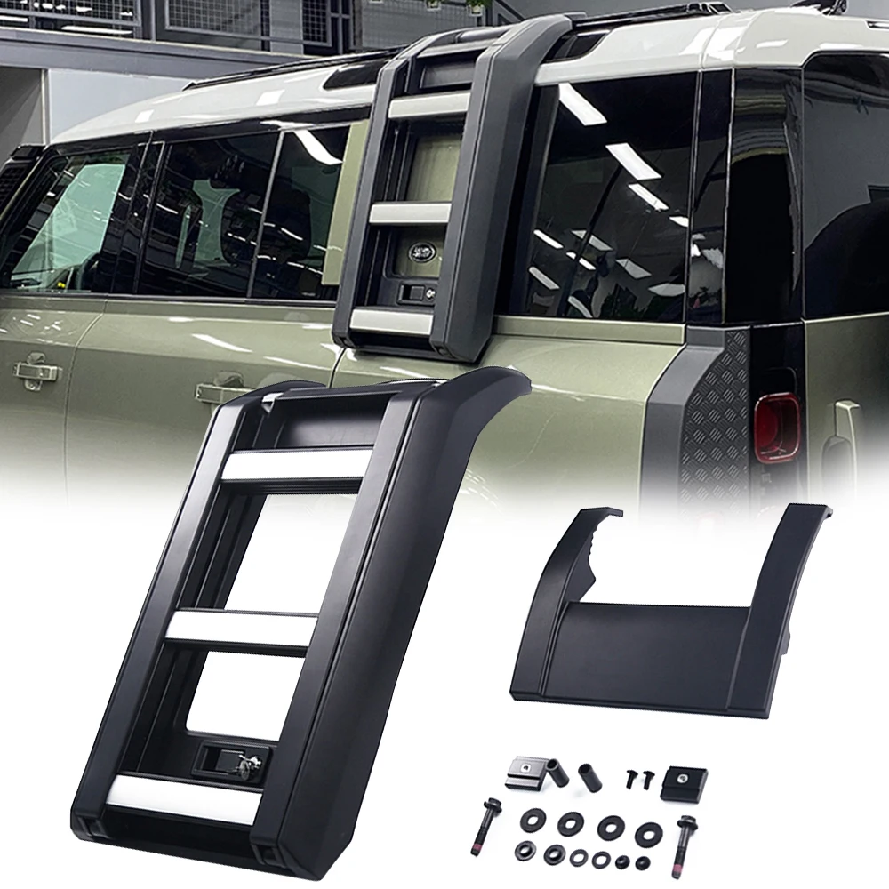 

Foldable Liftable Protective Frames for Land Rover 2020 2021 Defender Car Side Door Ladder Exterior Accessorie