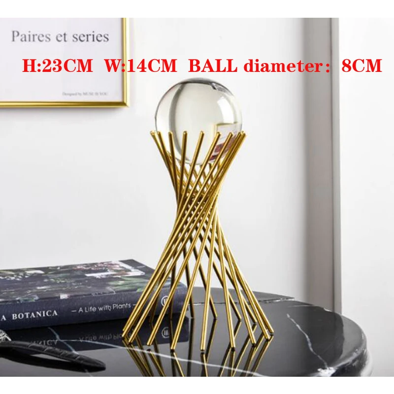 

Modern Simple Light Luxury Crystal Ball Ornament Creative Home Decoration Model Living Room Porch Geomantic Ball Ornament