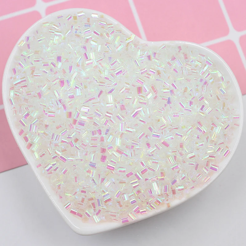 Boxi30/50g Bingsu Beads Slime Additives Iridescent Beads Supplies DIY Sprinkles kit for Fluffy Clear Crunchy Slime Clay