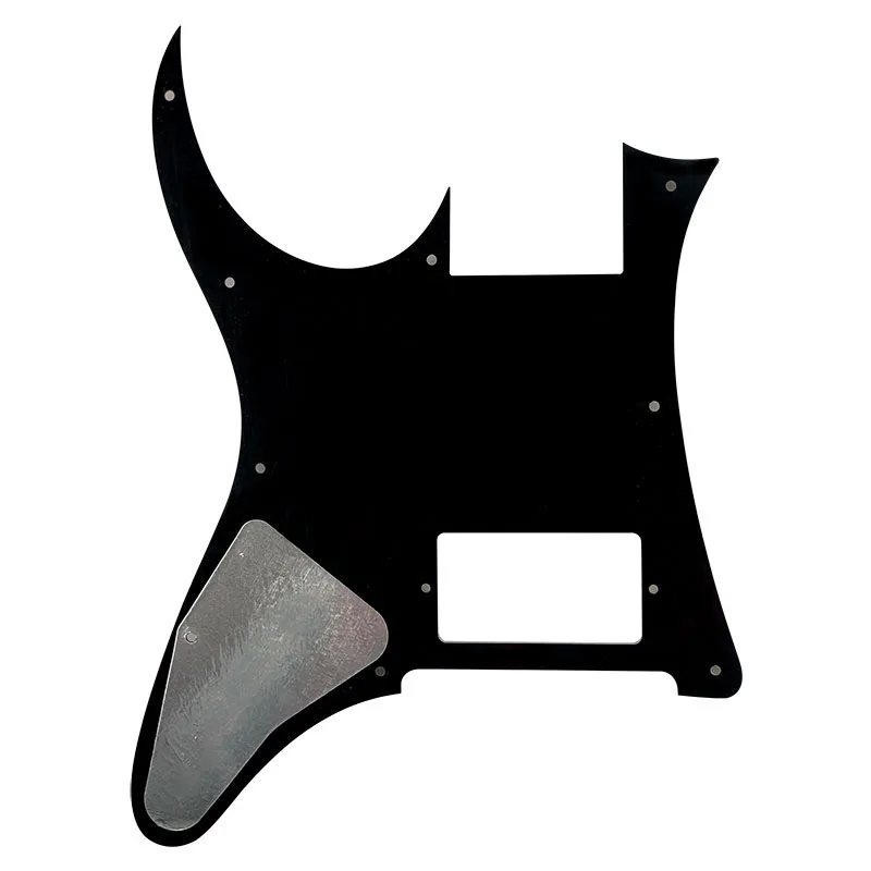 Pleroo Custom Guitar Parts - For MIJ Ibanez RG 350 EX H Guitar Pickguard Blank With Bridge Humbucker Pickup Scratch Plate Black