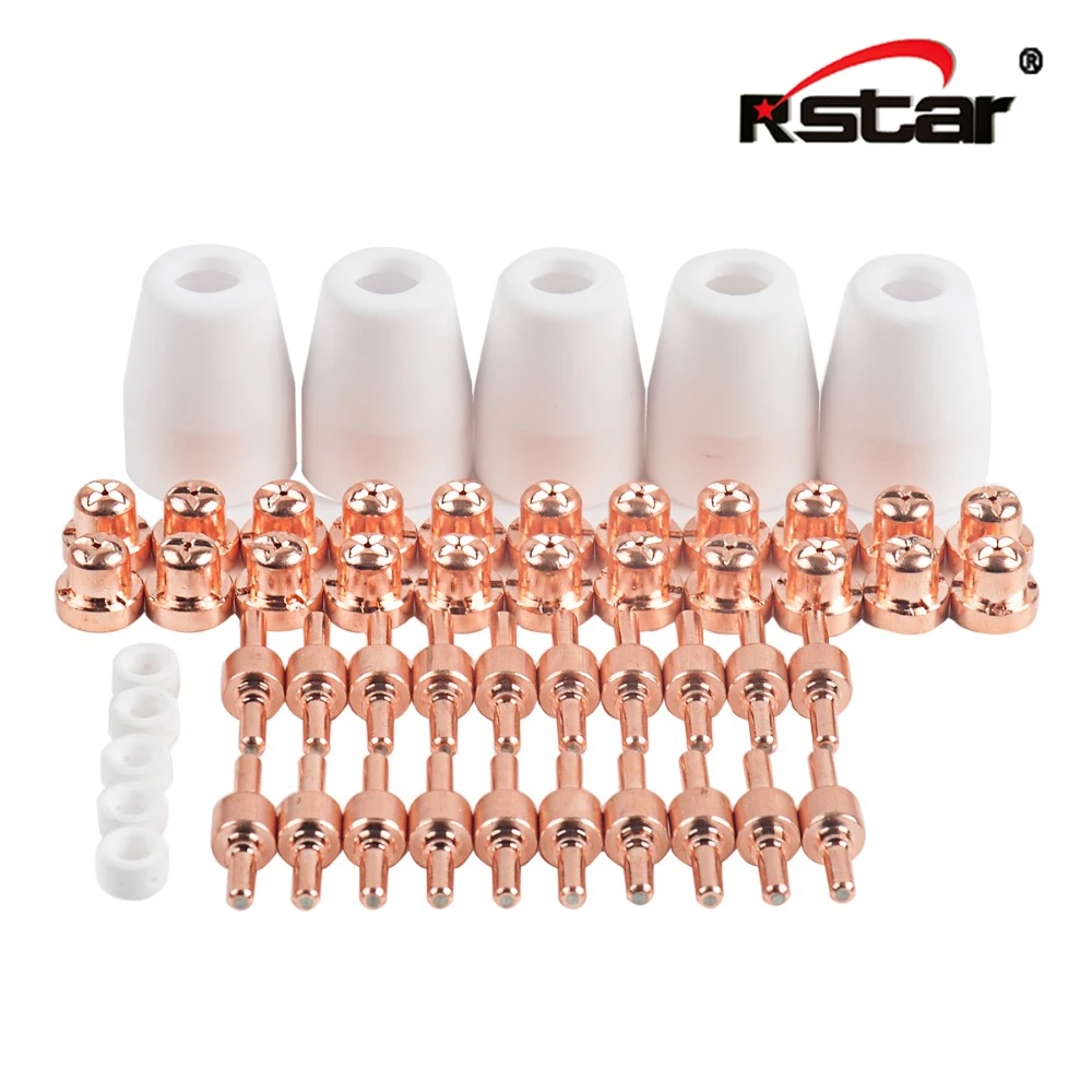 Plasma Cutter Nozzle Electrodes PT-31Torch Consumables Accessories standard Tips Nozzle Electrodes Shield Cup 50pcs