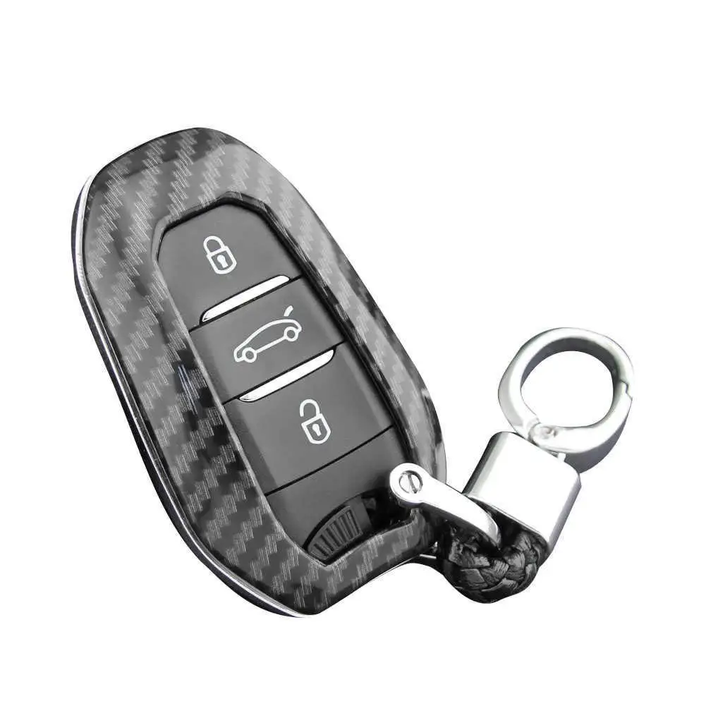 Car Key Case Cover Fob Bag Holder ABS Hard Shell Cover Parts For Car Key Car Styling Carbon Fiber Key Cover Case Car Accessories