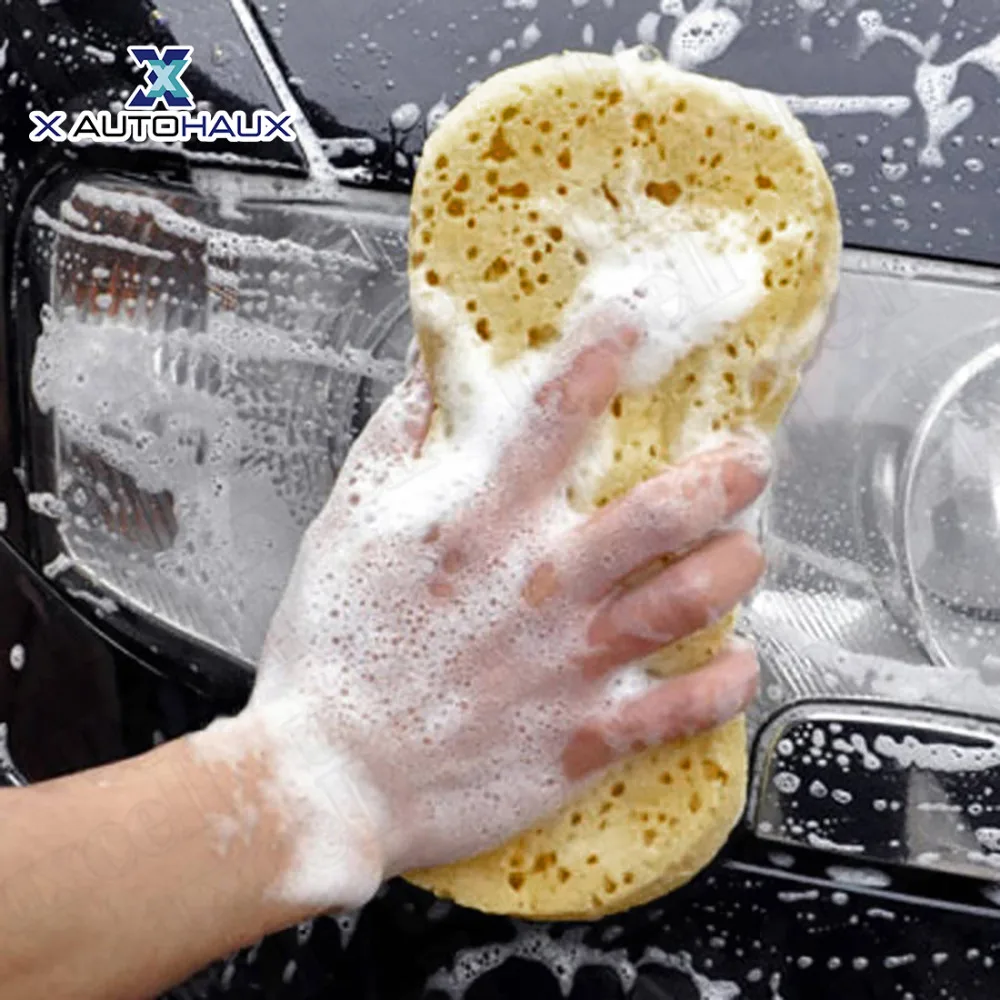 

X AUTOHAUX Auto Car Easy Grip Wash Sponge Pad Absorbent Clean Vehicle Window Cleaner Tool