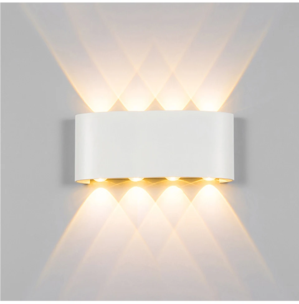 Imagem -02 - Led Lâmpada de Parede Faça Você Mesmo Cores Ip65 ao ar Livre à Prova Impermeável Água Jardim Iluminação Ac86265 Alumínio Interior Quarto Sala Estar Escadas Luz Parede