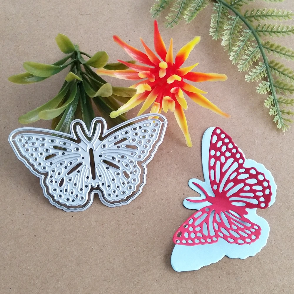 

Beautiful butterfly double layer decoration card metal cutting die stamping die scrapbook scrapbook paper process template DIY