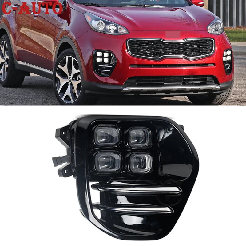 

Передние дневные ходовые огни для автомобиля, противотуманные фары для KIA Sportage QL KX5 2016-2018, Стайлинг автомобиля