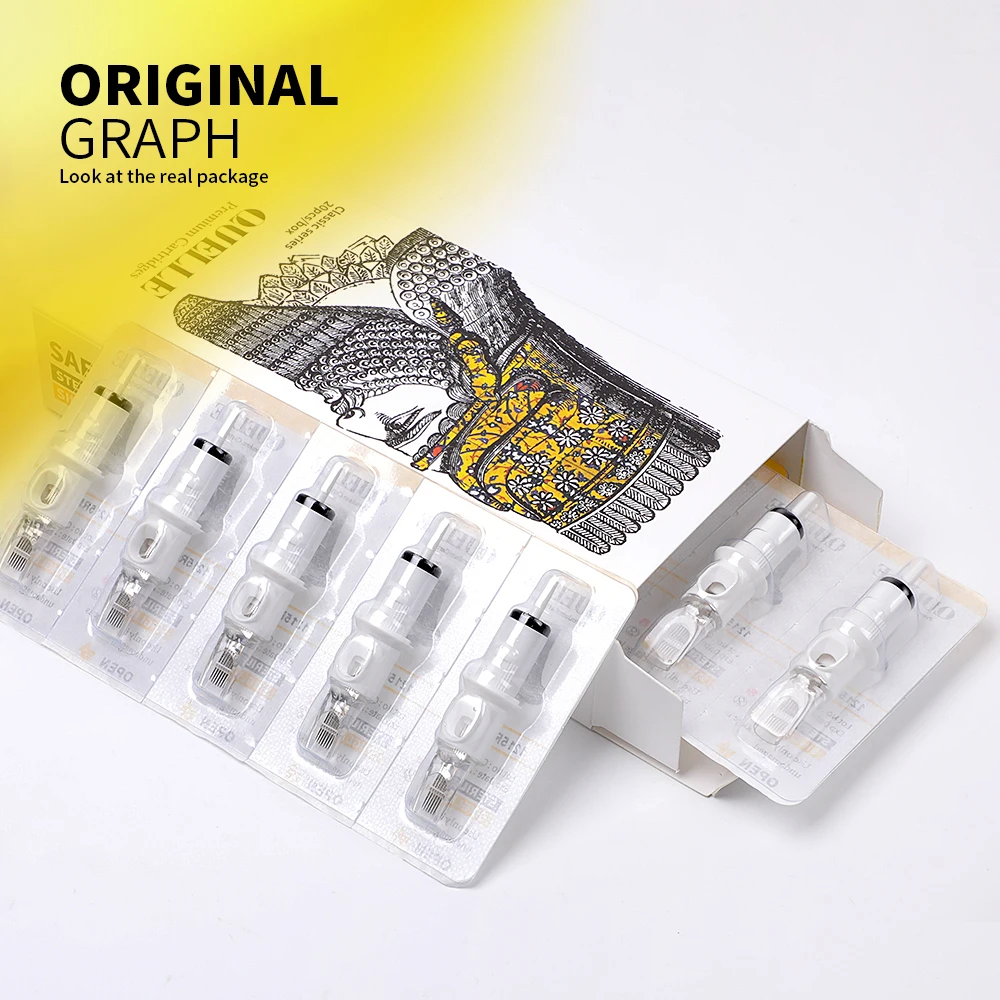 SOLONG QUELLE 50Pcs/Box Tattoo Needles Revolution Cartridge Curved Magnum Shade#10（0.3mm needle）#12 (0.35mm needle)