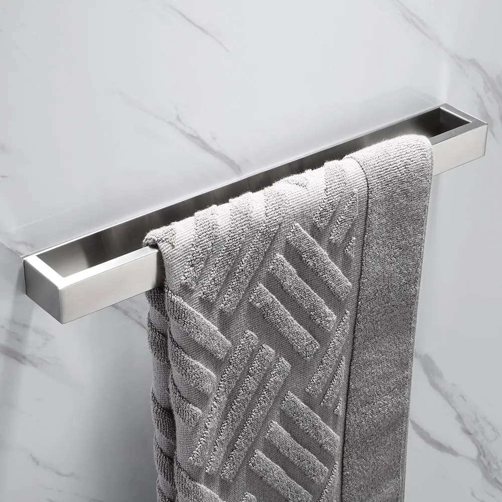 40cm Bathroom Stainless Steel Towel Rack Washcloth Facecloth Holder Self-Adhesive Home Kitchen Supplies