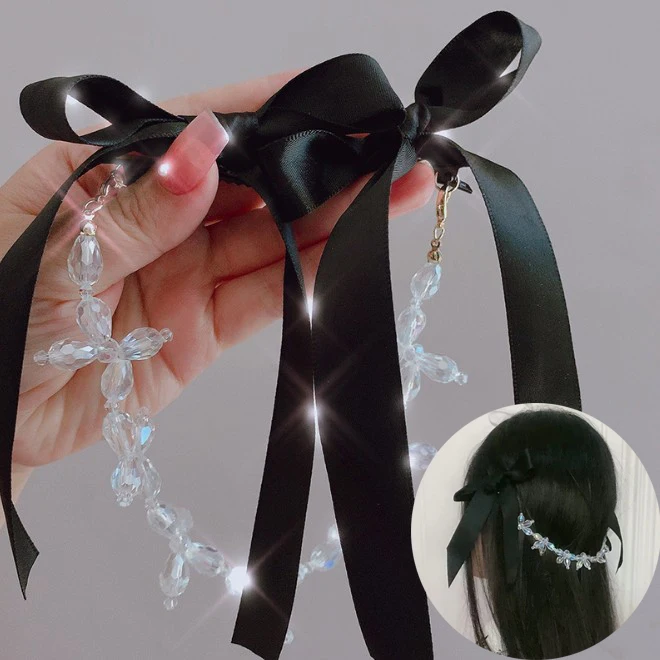 

Beaded Back Hold Headbands Hairbands Front Bow Hair clips Headwear Girls Hair Band Rhinestones Hair Accessories Headdress