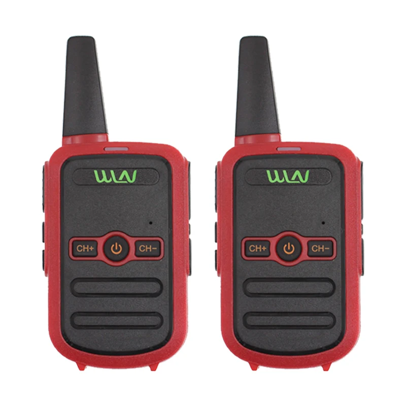 WLN KD-C51 3-5 KM 16 CHANNEL DUAL TRANSCEIVER RED CASE CHARGER TOOL INCLUDED