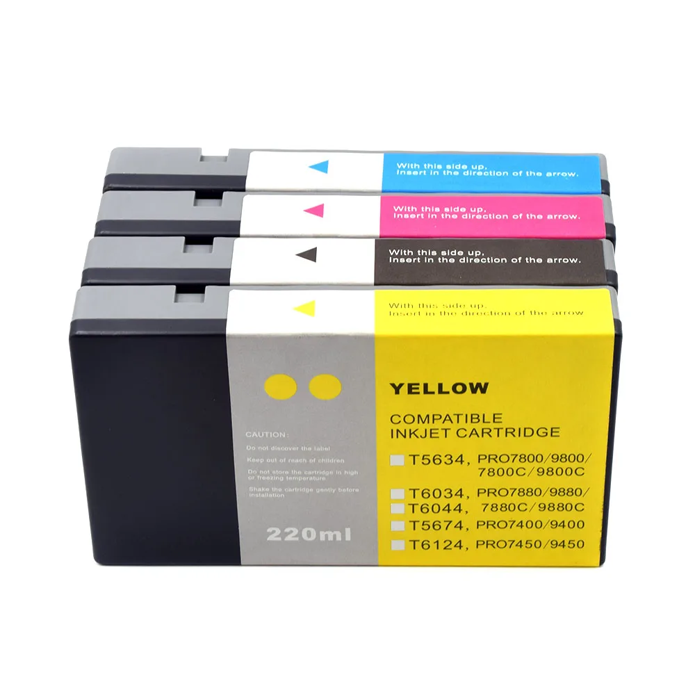 220ml Full Compatible Ink Cartridge with Dye Ink for Epson Stylus Pro 4400 4450 Printers