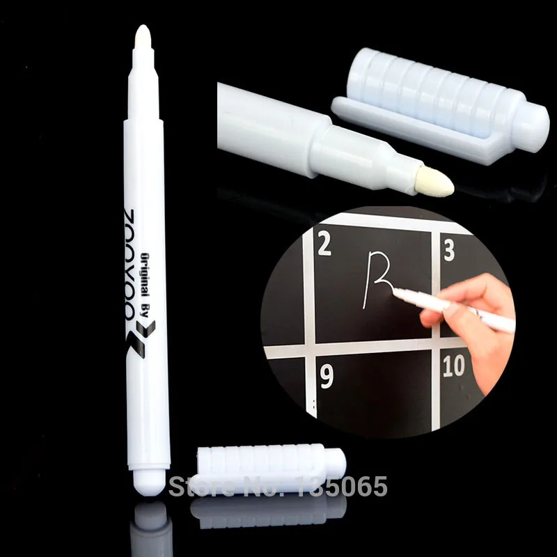 5 Pcs White Liquid Chalk Pen Marker Glass Windows Chalkboard Blackboard Liquid Ink Pen Used on Chalkboard Window White Pen