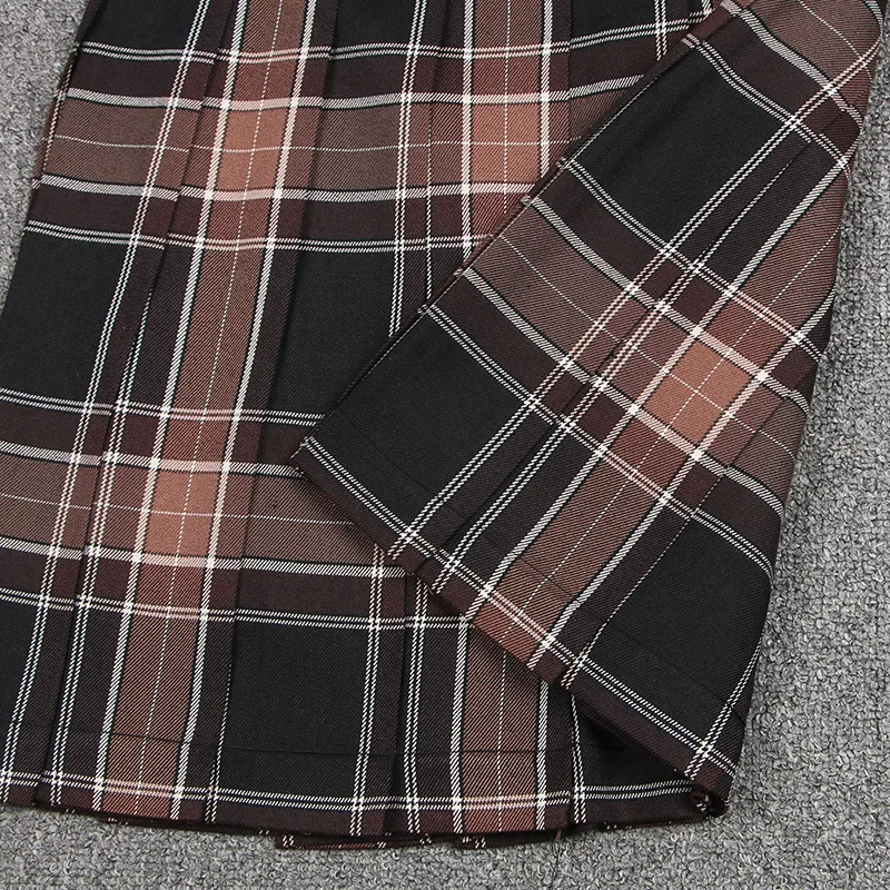 Japanischen Schule Kleider Rot Schwarz Plaid Gefaltete Rock Hohe Qualität Jk Uniform Rock Studenten Cosplay Anime Sailor Anzug Röcke