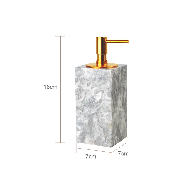 Bathroom Accessory Set Grey Marble Bathroom Vanity Countertop Accessory Set Toothbrush Holder Soap Dispenser Tumbler Soap Dish