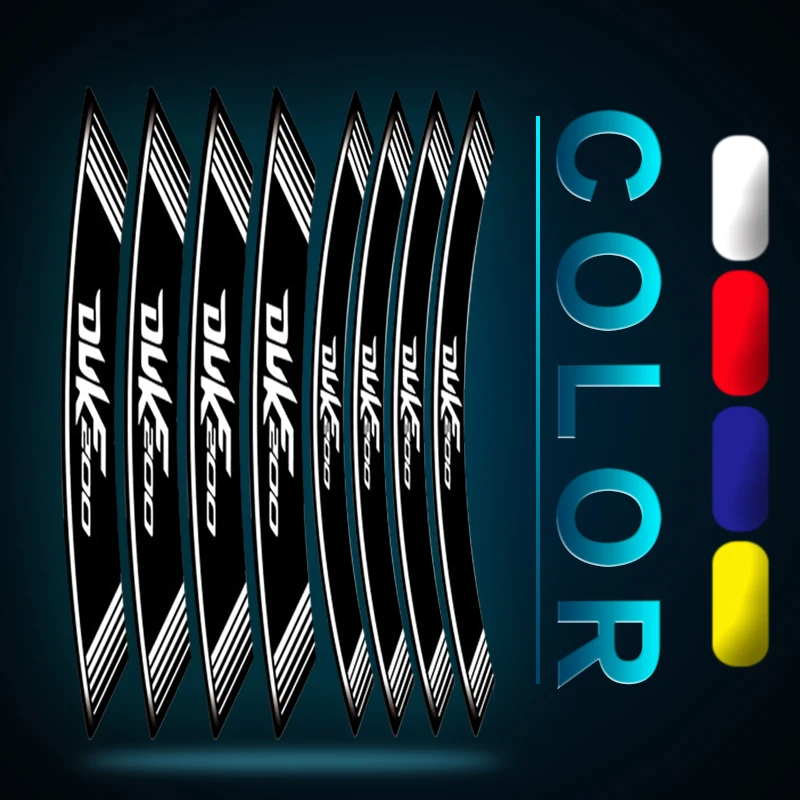 

Motorcycle sticker stripe personality wheel stickers creative reflective decorative tires for SUZUTI DUKE200 duke200