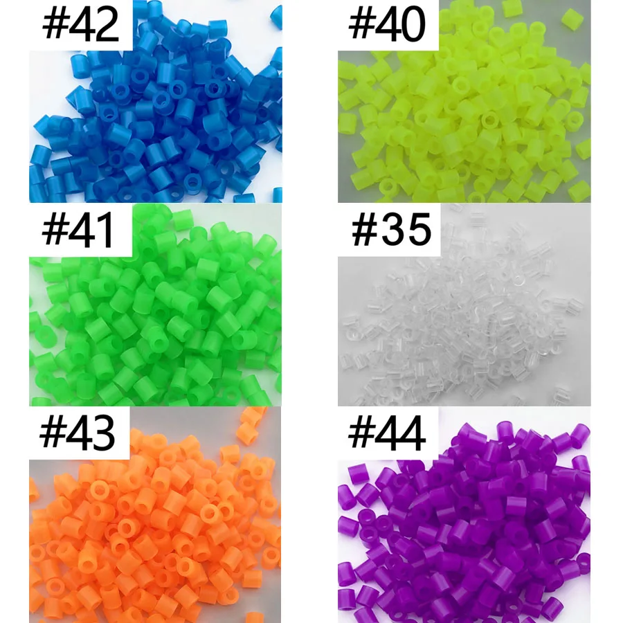 Transparente Cor Hama Beads para Crianças, Perlen Ferro, Perler Fusível Beads, Puzzles DIY, presente de alta qualidade, Crianças Toy, 1000Pcs, 5mm