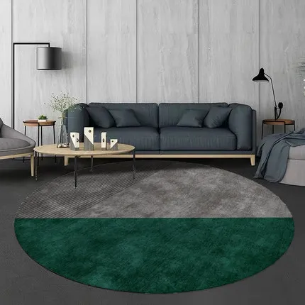 Circular Geometry Creative Carpet, Living Room, Solid Color, Bedroom Floor, Non-Slip Mat