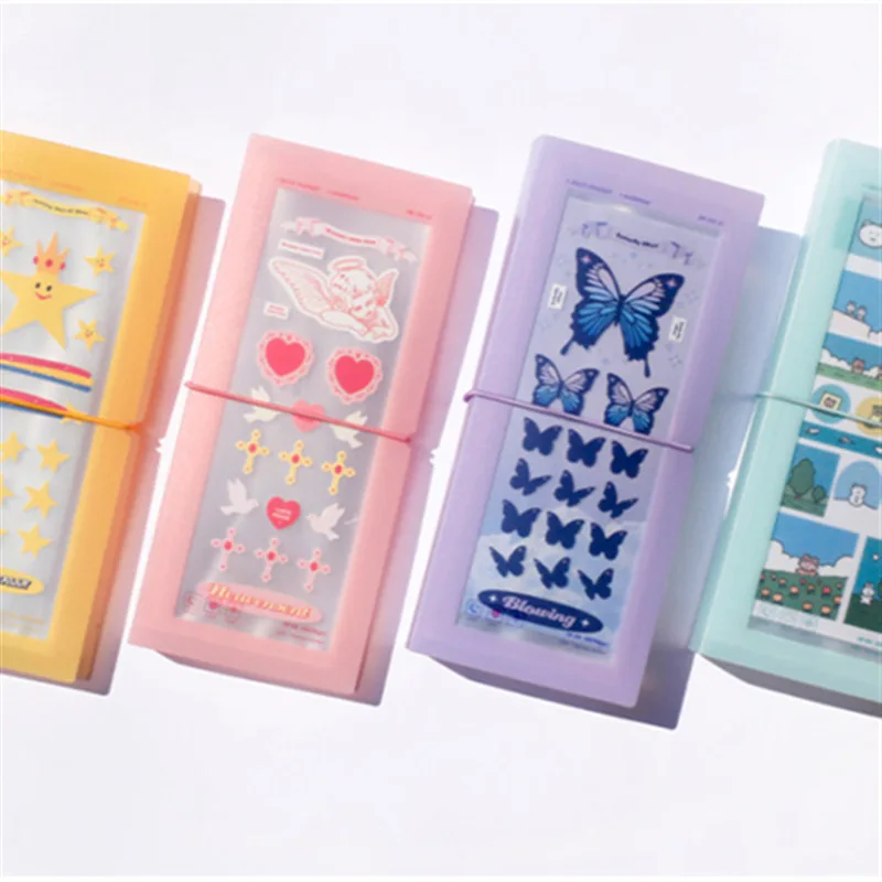 30Pocket Sticker Storage Book  Spiral Booklet Folder Idol Card Decorative  Storage Stickers Volumes Filing Products Insert