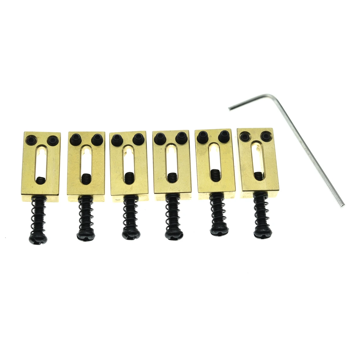 Dopro Solid Brass Electric Guitar Bridge Saddles Brass Saddle 10.5mm/10.8mm for Strat ST/Tele for Telecaster