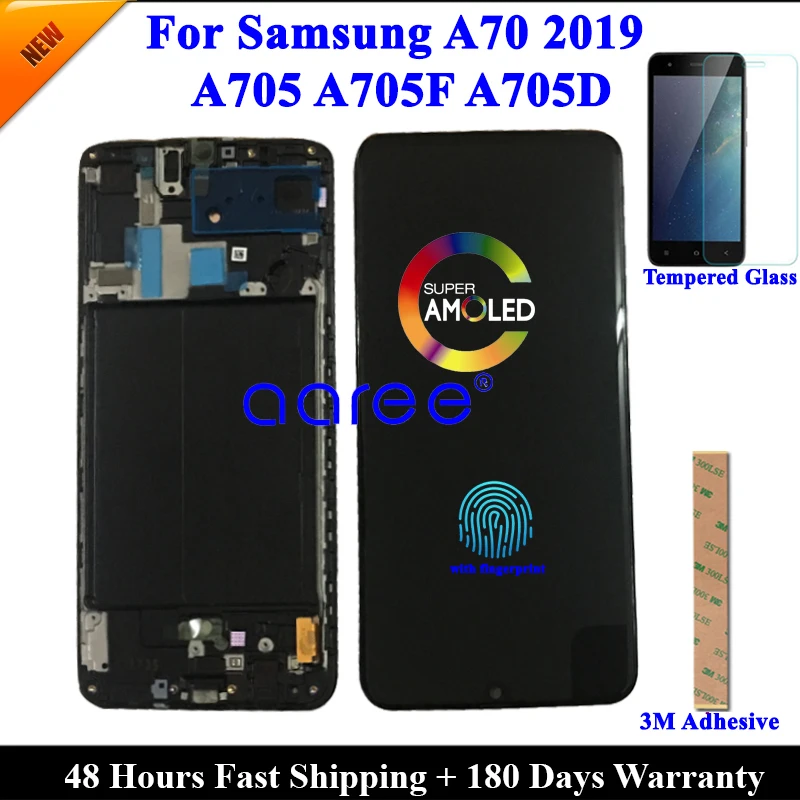 6.5' AMOMLED OLED  LCD  For Samsung A70 2019 A705 LCD A70 lcd For Samsung A70 A705 LCD Screen Touch Digitizer Assembly