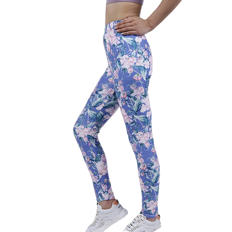 Chsdcsi verão estilo quente leggings para as mulheres floral impressão elasticidade calças leggins confortável treino navio da gota