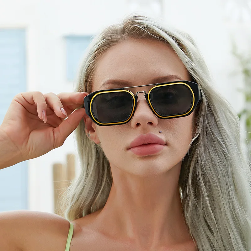 Nuovi occhiali da sole quadrati donna Vintage Luxury Shades uomo Gafas De Sol occhiali da sole di marca UV400 Eyewear Oculos