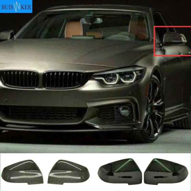 

Pair Mirror Covers Side Rearview Mirror Cover Cap For Bmw 5 6 7 Series F10 F18 F11 F06 F07 F12 F13 F01 2014 2015-16 Gloss black