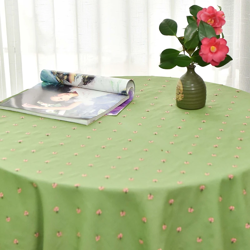 130cm -135cm Width Cotton and Linen Three-Dimensional Flower Embroidered Fabric For DIY Handmade Cushion