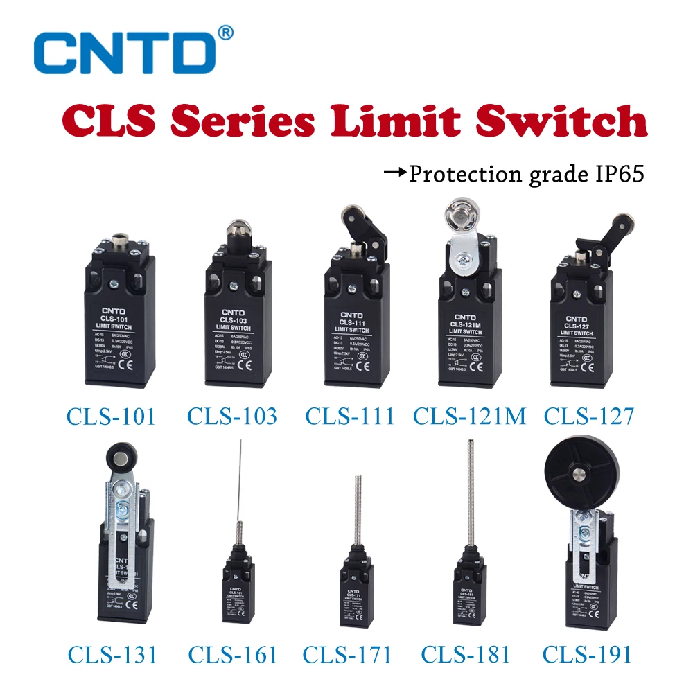 Wyłącznik krańcowy serii CNTD CLS 1NO1NC 10A 250V Ip65 CLS-101 CLS-103 CLS-111 CLS-121 CLS-127 CLS-131 CLS-161 CLS-171 CLS-181
