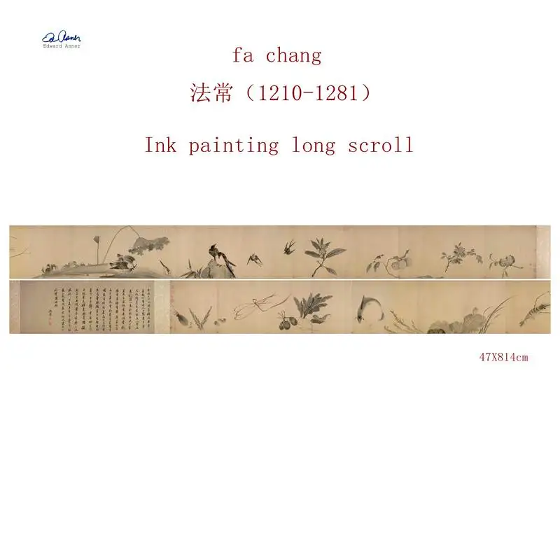 

Fa Chang (1210-1281) Ancient China Southern Song Dynasty Ink painting long scroll Museum 1:1 reproduction Digital Technology