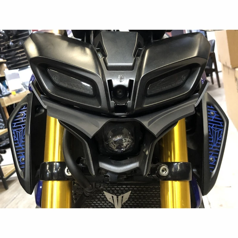 Per Yamaha MT15 MT-15 2018-2021 ali anteriore pneumatico carenatura ala punta protettiva copertura nera