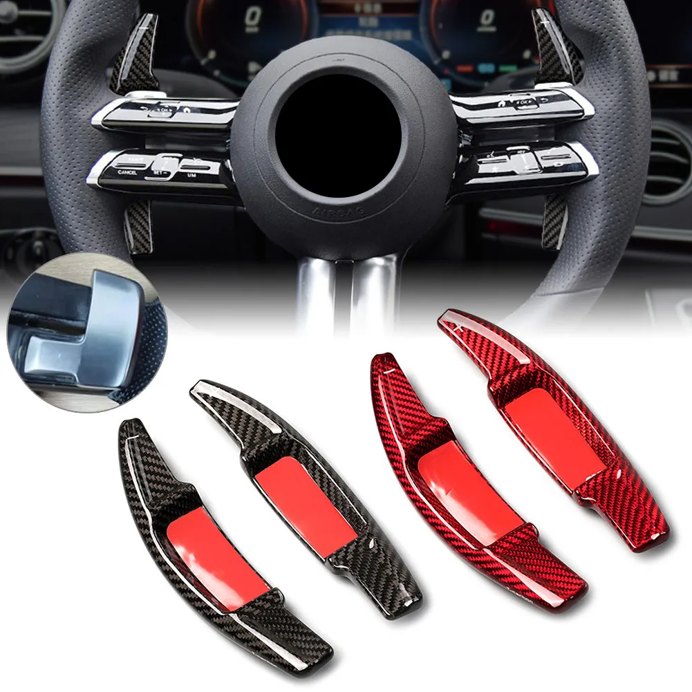 

For Mercedes Benz New E Class E260 2021 Car Steering Wheel Shift Paddle Extension Shifter Real Carbon Fiber