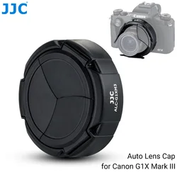 JJC Auto Lens Cap for Canon PowerShot G1X Mark III Camera Portable Camera Cover G1X M3 G1XM3 Automatic Lens Protector Lenses