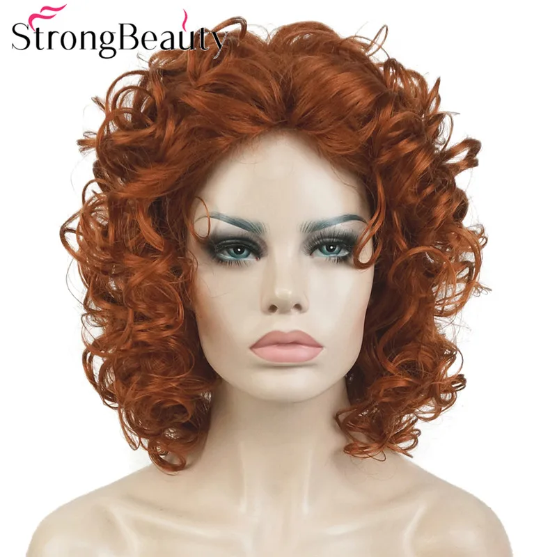 Strong Beauty Synthetic Women Curly Wigs Natural Short Wig 7 Colors