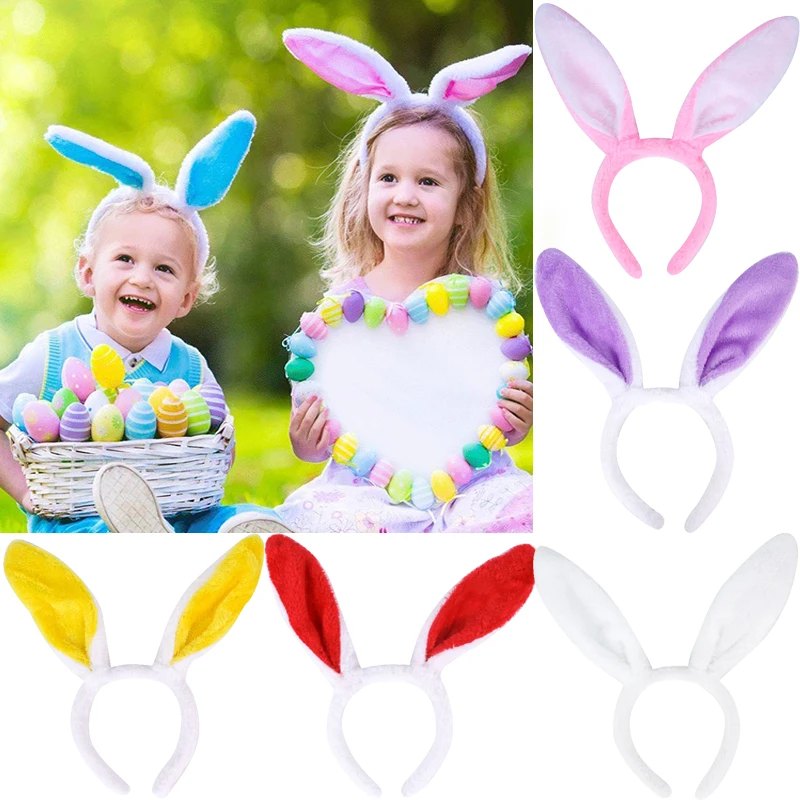 

Easter gift Rabbit Hairband Rabbit Ear Headband Adult Children Girls Cosplay Dress Costume Bunny Ear Hairband Hair Accessories