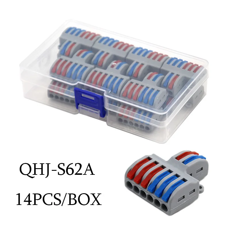 Mini-draad elektrische connector Boxed 222 LED-stripverlichting Snelle connectoren Universele compacte geleider Insteekklemmenblokken