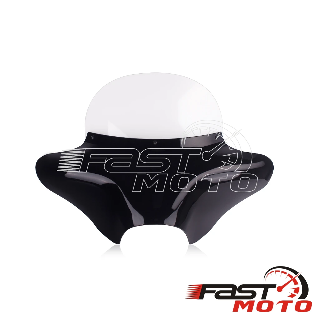 1 set Front Outer Batwing Fairing  For Harley Touring Road King Switchback Softail Breakout Clear Windshield Wind Deflectors view 6