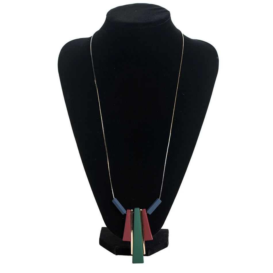 Match-Right Women Necklace Statement Long Necklaces & Pendants Wood Sweater Necklace For Women Jewelry YJZ-8006