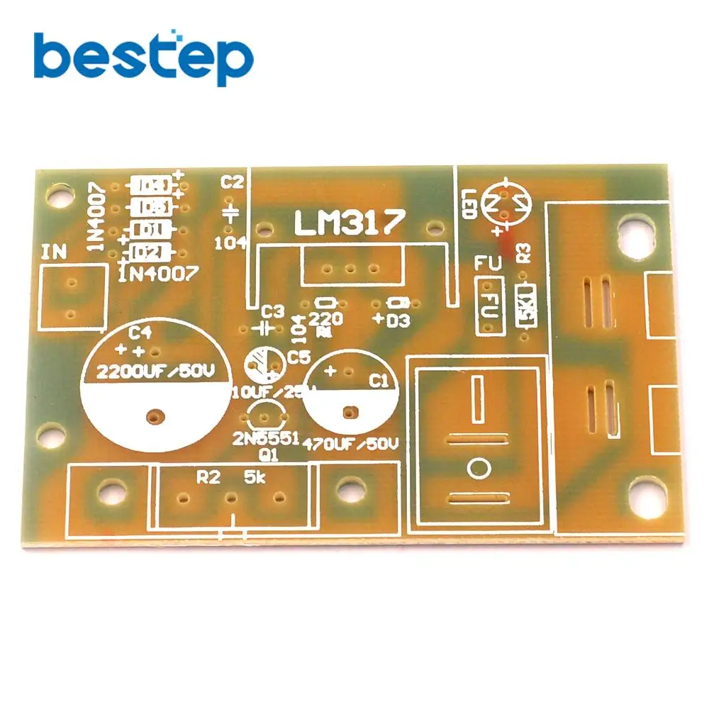 Electronic kit Circuit Board DIY Kit LM317 DC 5V-35V AC/DC Adjustable Regulated Voltage Step-down Power Supply Suite Module