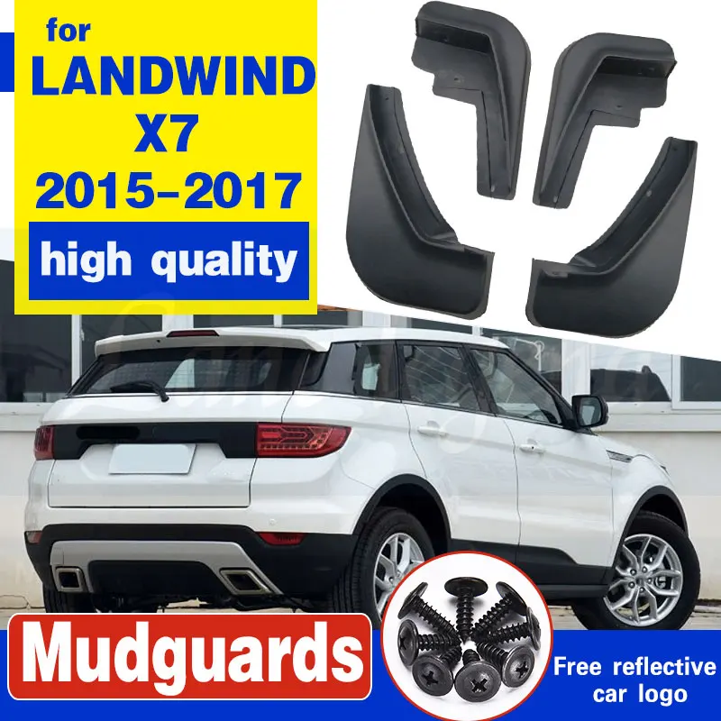 Car Mudguards Fender Mud Flaps For LANDWIND X7 2015 2016 2017 Mudflaps Splash Guards Mud Flap Front Rear Mudguards Fender