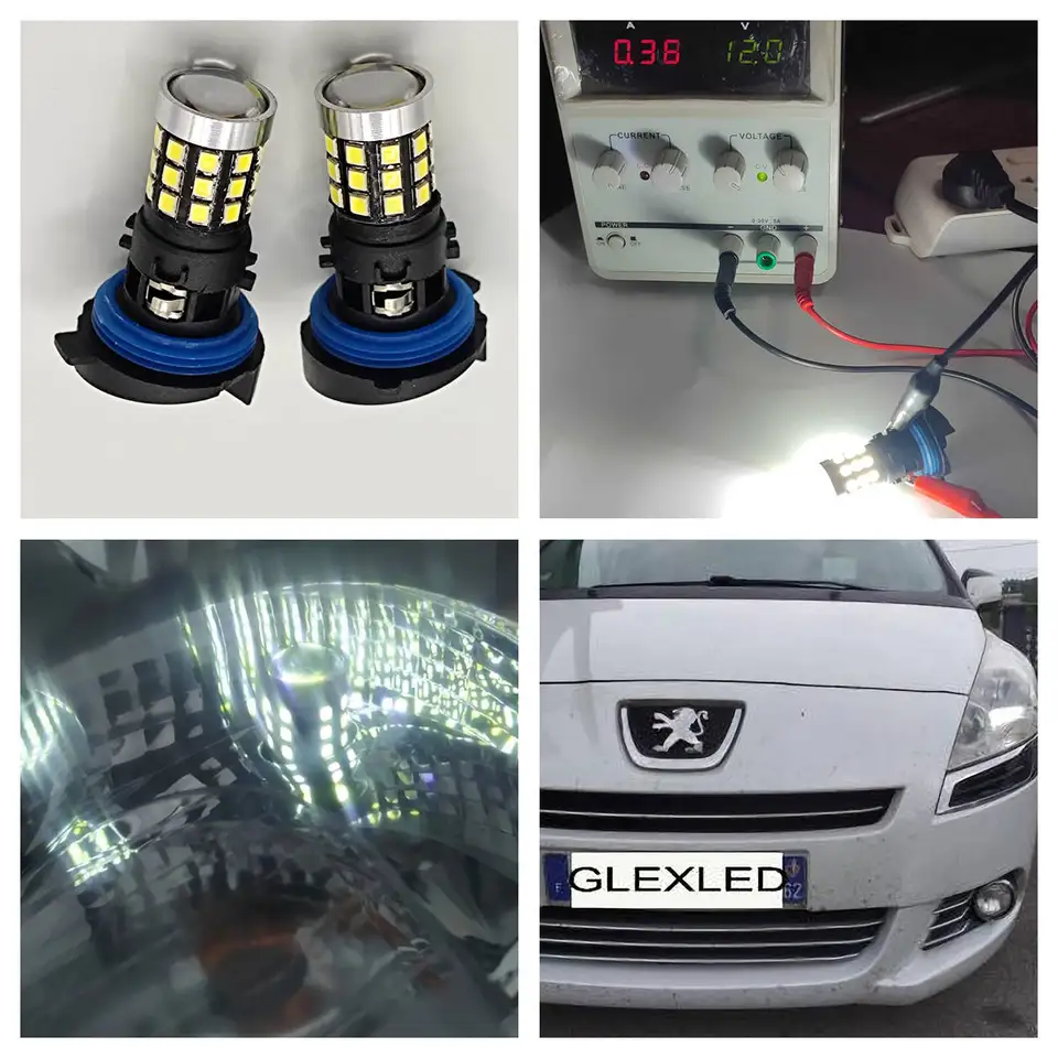 Pack De 2 Bombillas DRL Amarillas 12V Para Citroën C5 (2008), 3008 Y 5008, Plástico Y Vidrio, Fácil Instalación