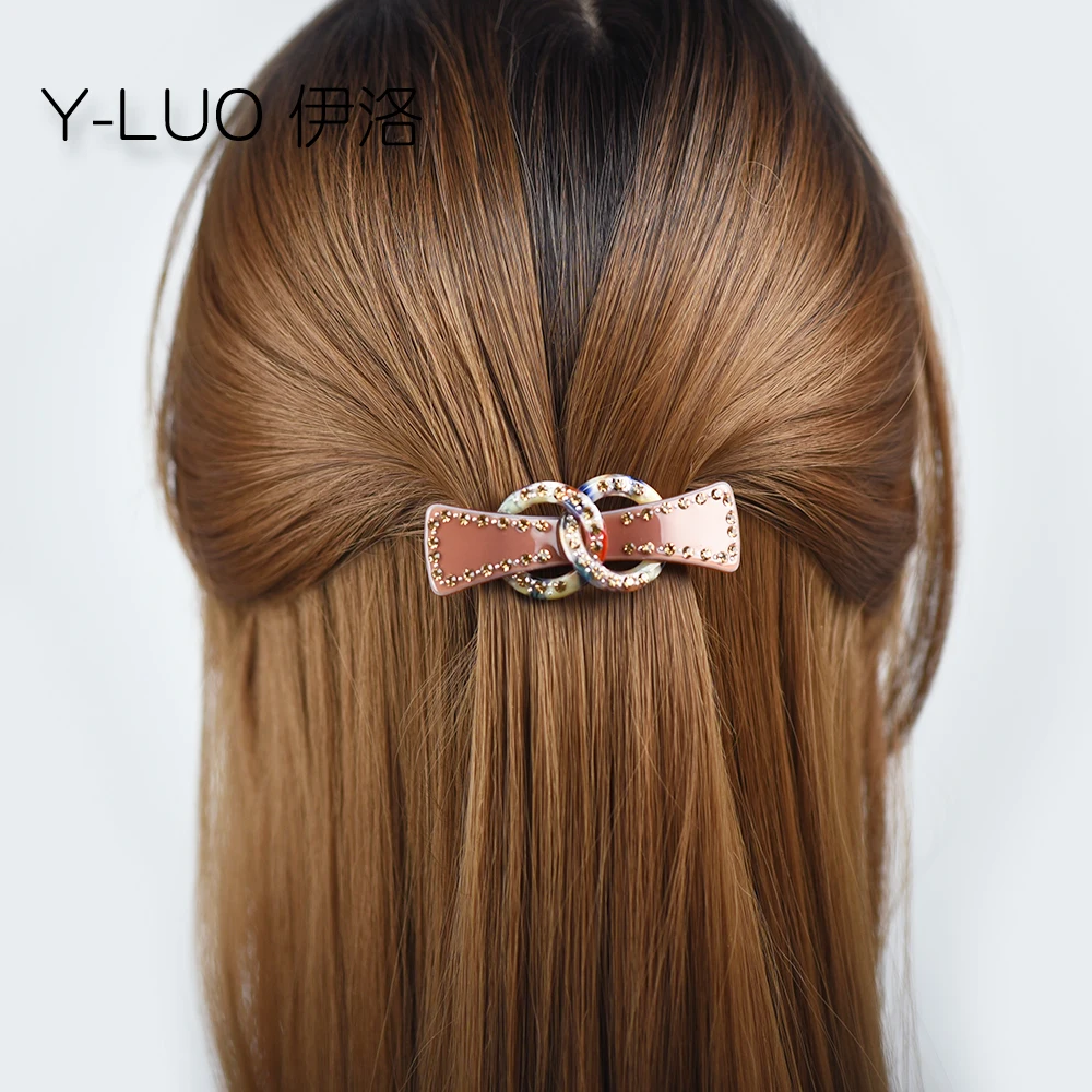 Women Headwear Small Cute Hair Clip Thin Hair Fashion Elegant Barrettes Rhinestone Hair Accessories For Women