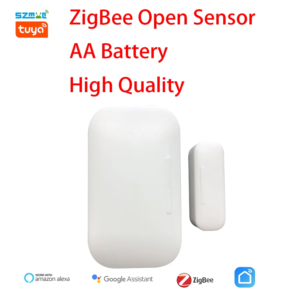 Tuya Smart Home Alarm System Door Sensor Zigbee Window Security Systems Alexa Support Smartlife APP Control Magnetic Detector