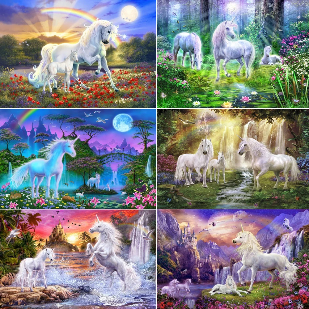 

5D DIY Square/Round Diamond Painting Horse/landscape Mosaic Cross Stitch High Quality Handmade Home Decoration Painting