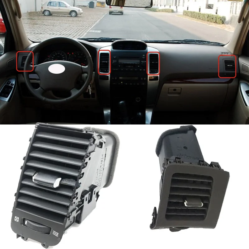 

Рамка выхода кондиционера Roavia для Toyota Land Cruiser Prado 120 LC120 2003-2009, вентиляционные отверстия для кондиционера