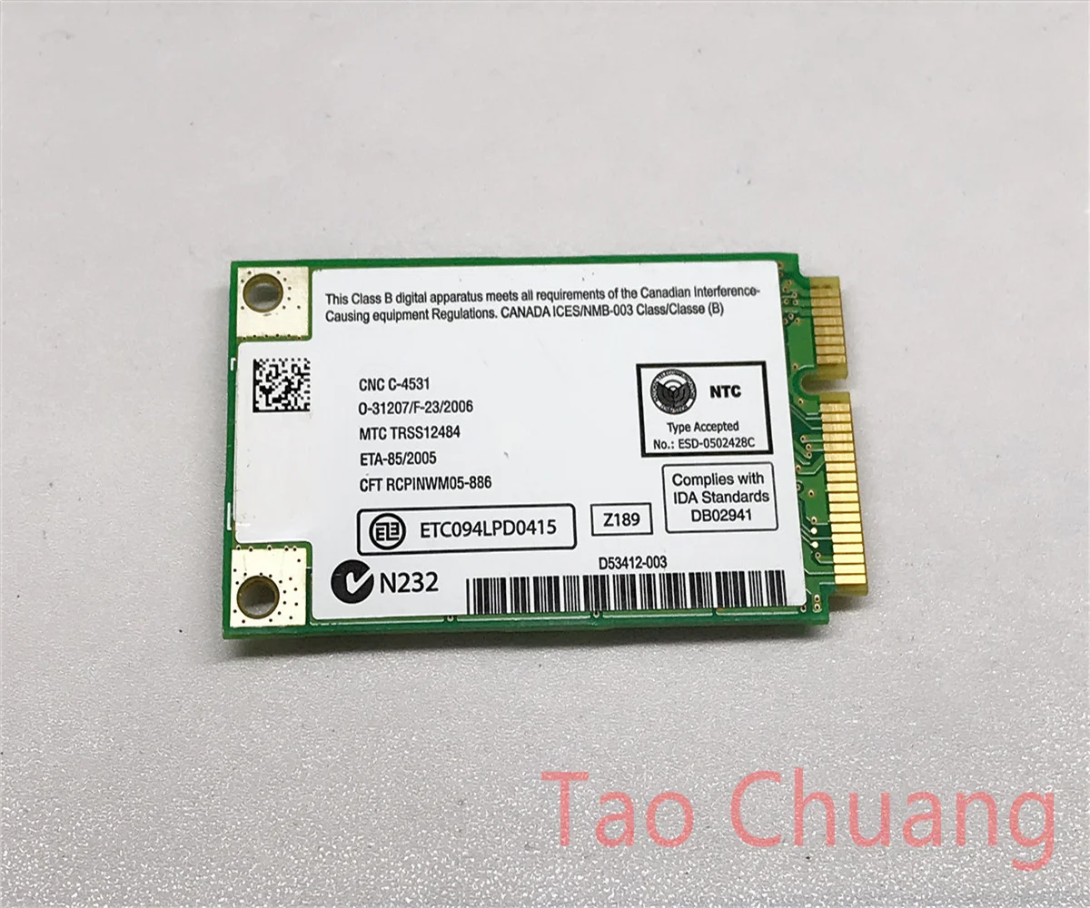 Für intel wm3945abg 3945abg mini pcie 802,11 abg wifi drahtlose karte 42 t0853 42 t0855